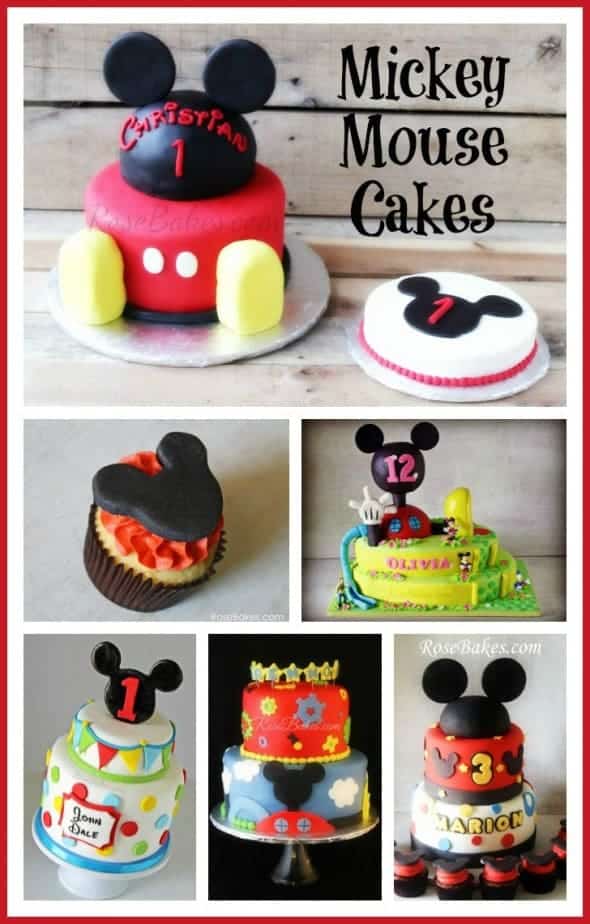 Mickey Mouse Cake Ideas Rose Bakes