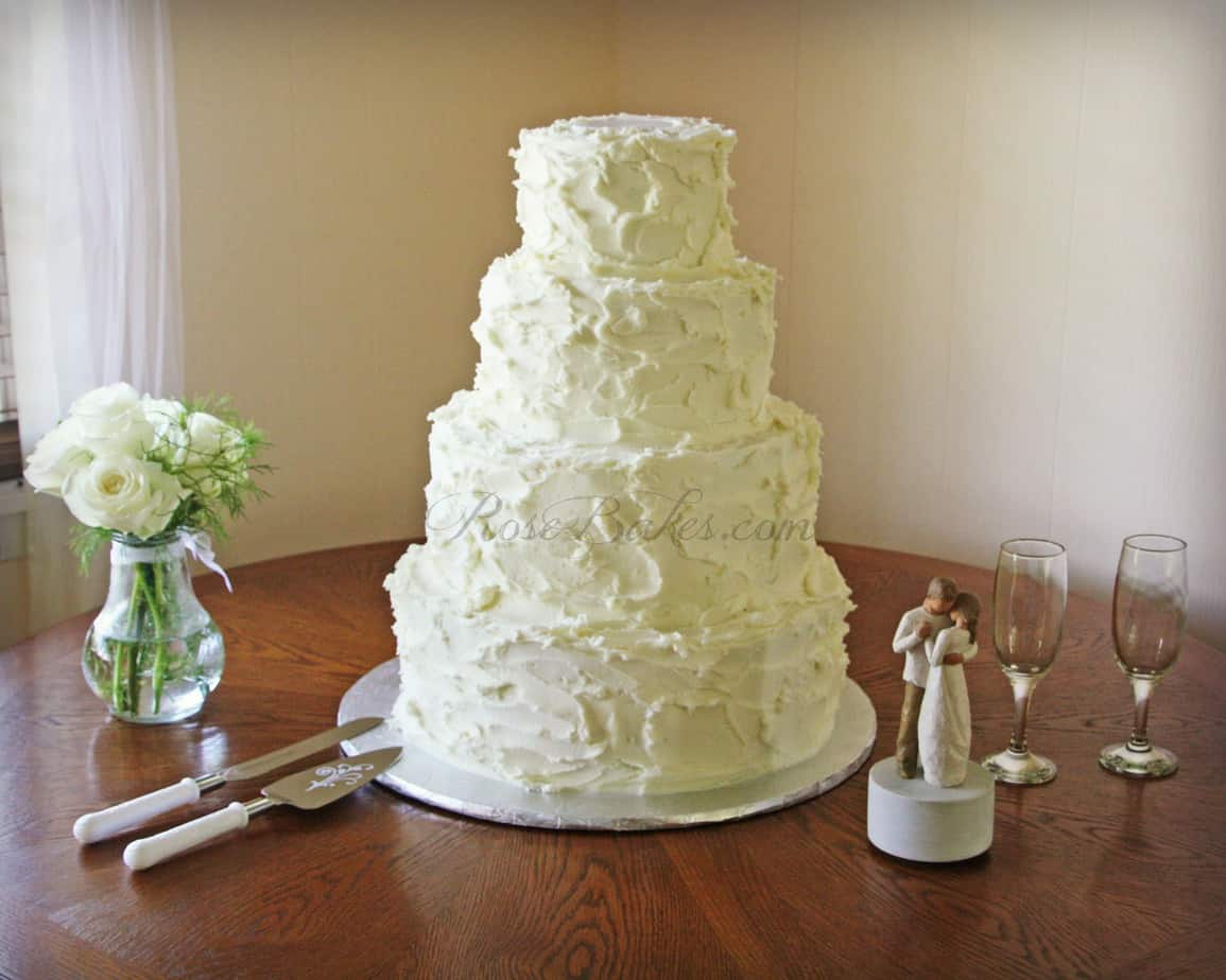White Rustic Buttercream Cake