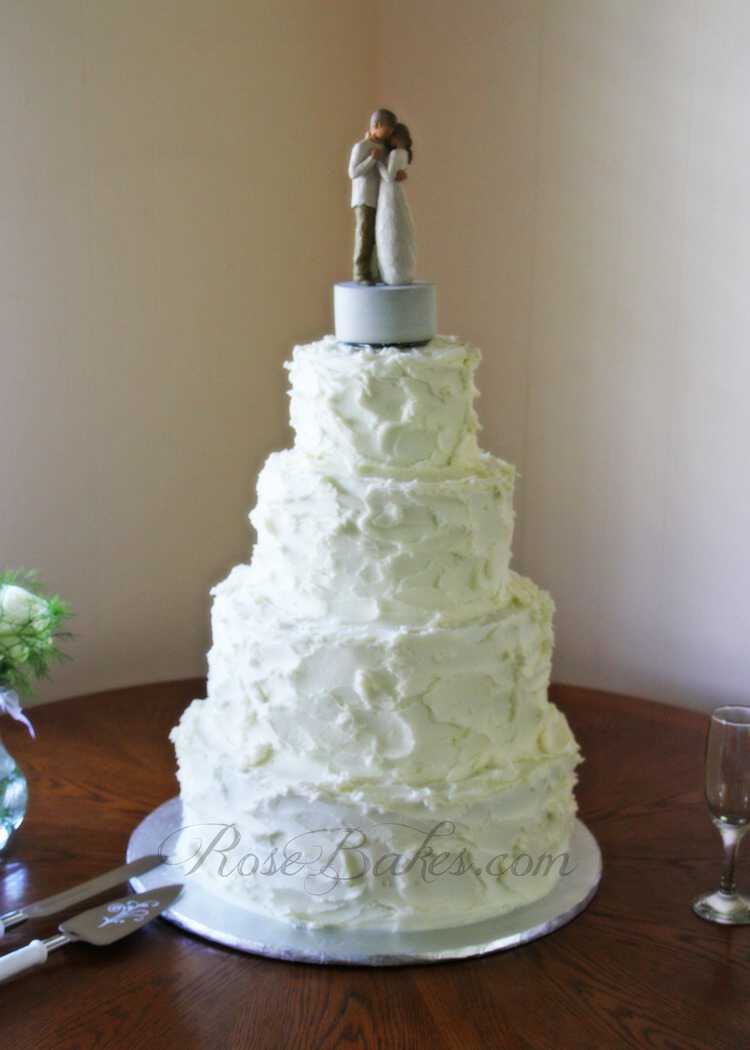 Rustic Buttercream Weddign Cake