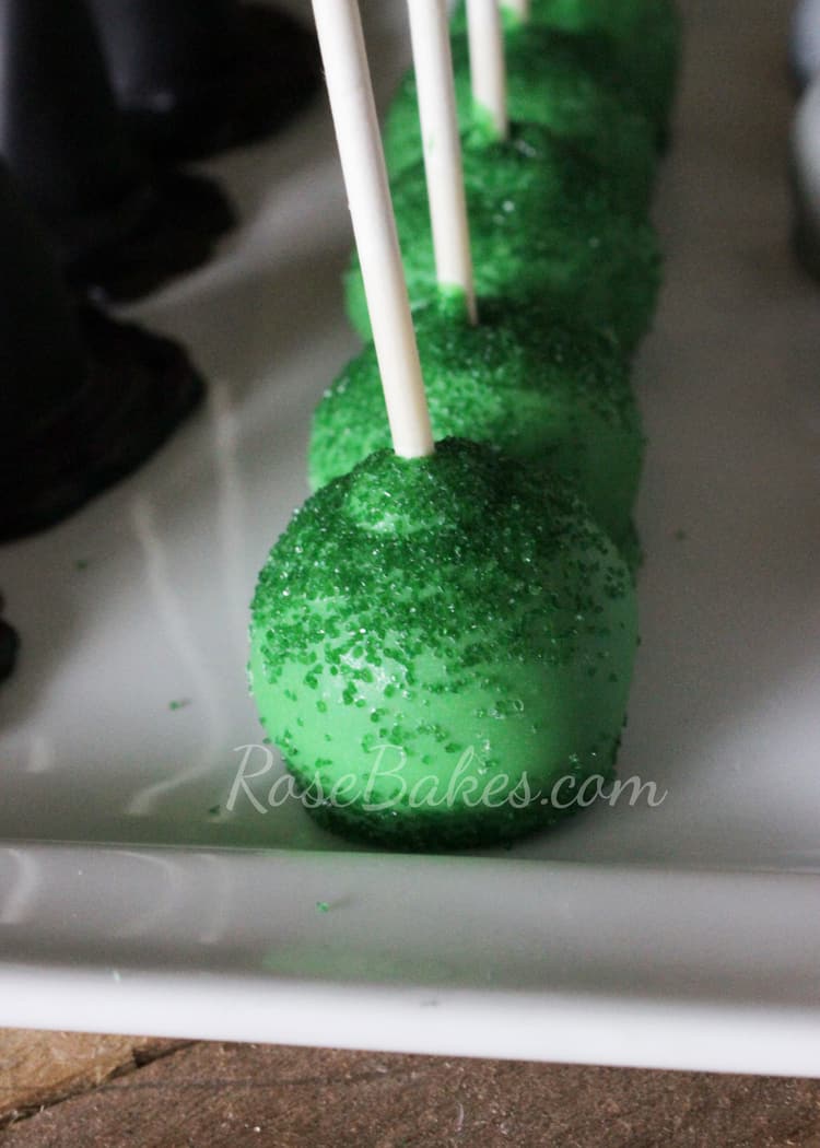 Emerald City Wizard of Oz Cake Pops