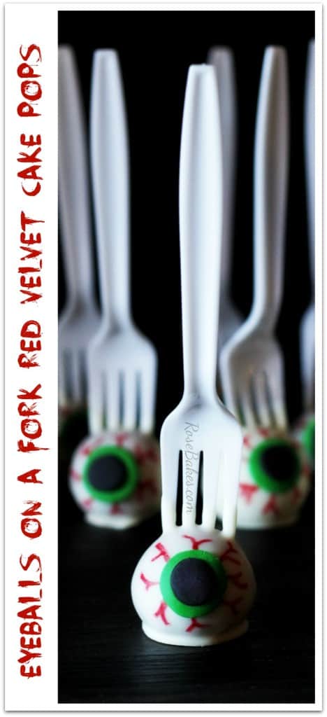 How To Make Halloween Cake Pops Eyeballs On A Fork Rose Bakes