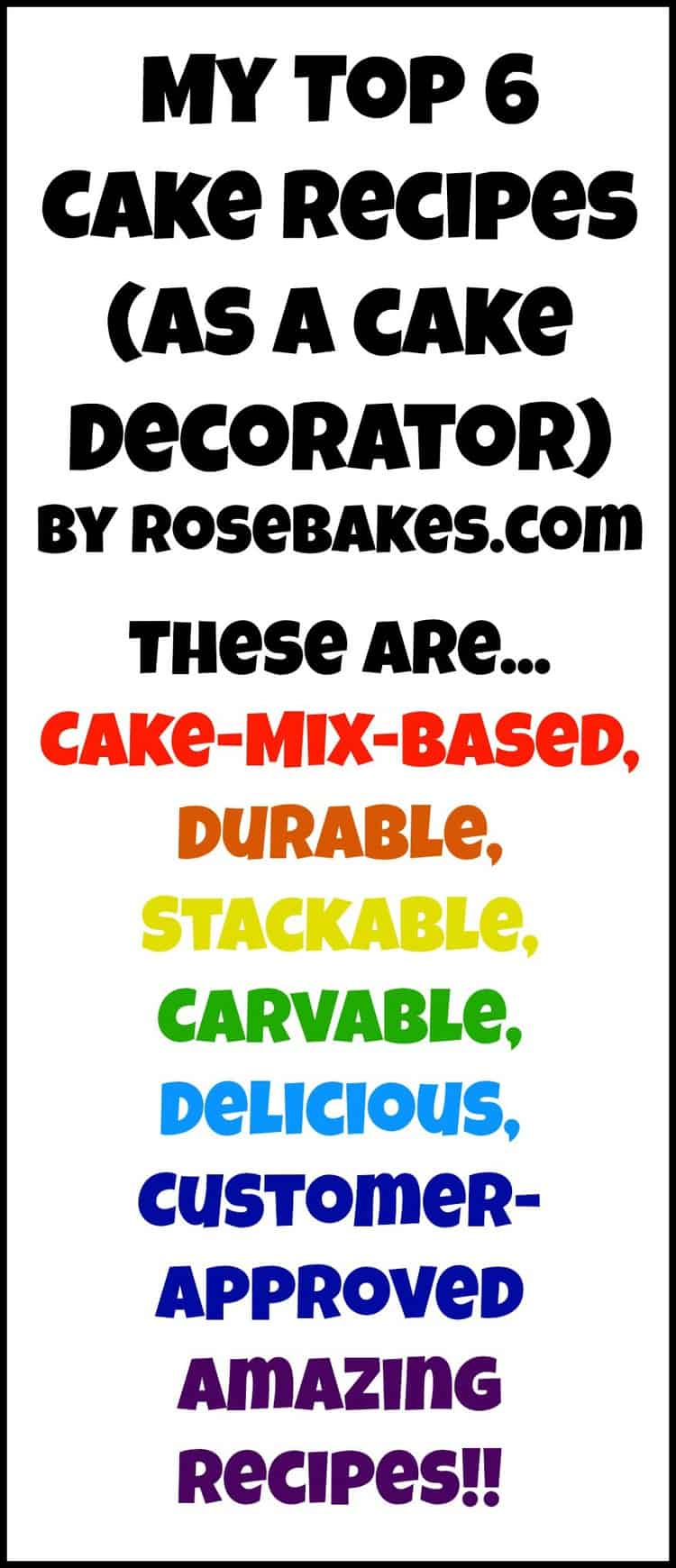 Top 6 Cake Recipes