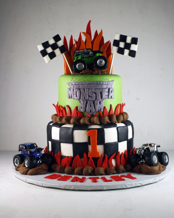 Monster Jam Cake And Smash Cake Rose Bakes