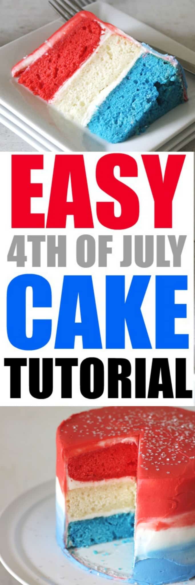 Easy 4th of July Cake Tutorial by RoseBakes