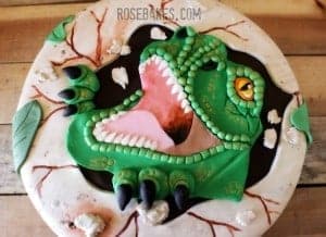 T-Rex Dinosaur Cake