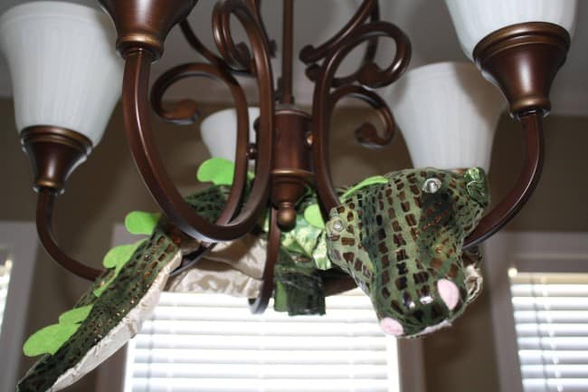 Gator in Light Fixture