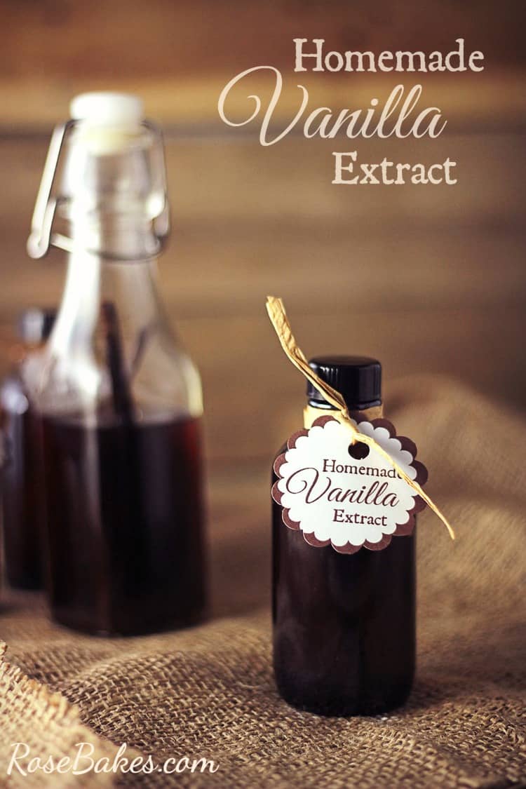 Beige Bottle Homemade Vanilla Extract Gift Tags