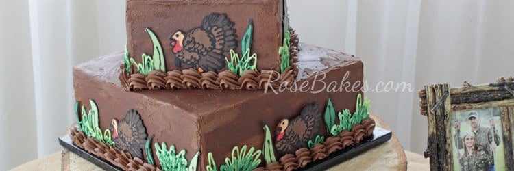 Turkey Hunting Grooms Cake Rose Bakes