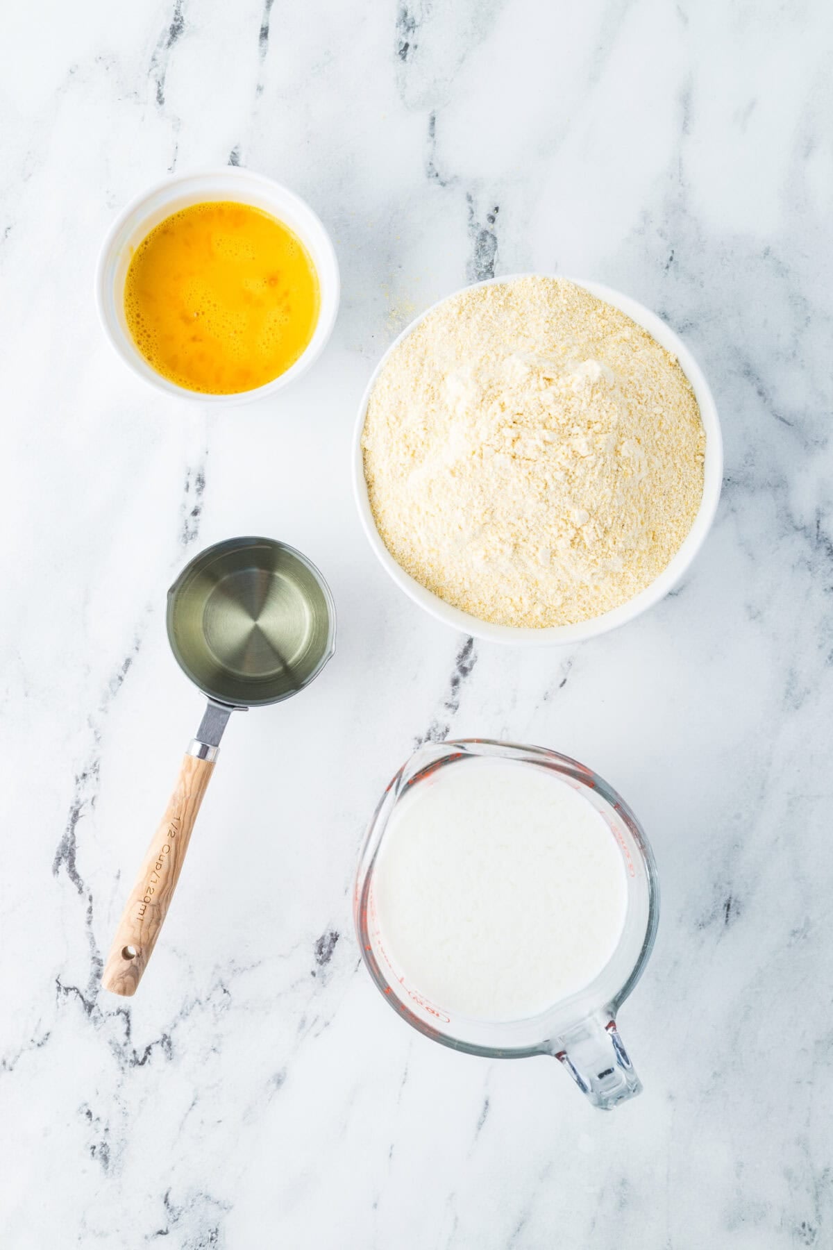 ingredients for southern buttermilk cornbread