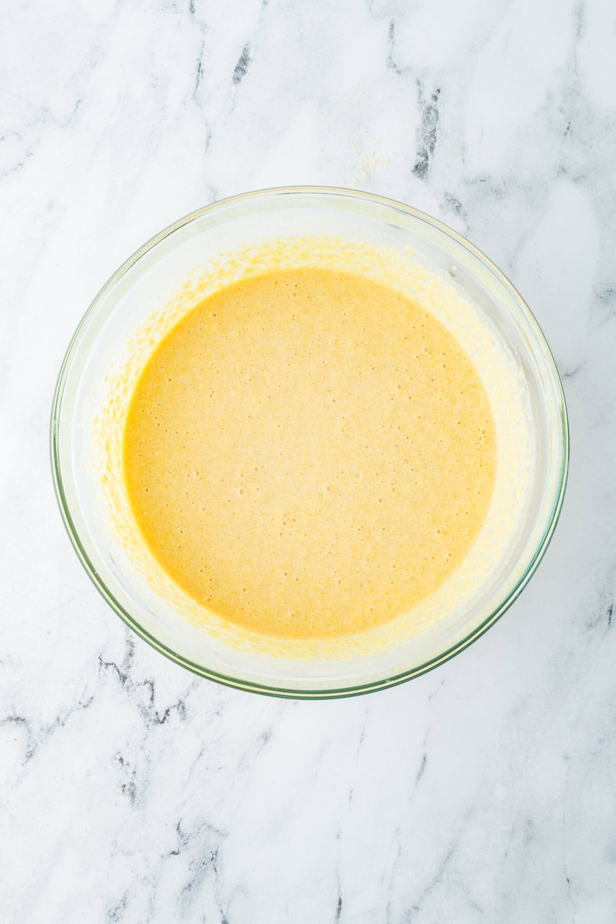 cornbread batter in bowl