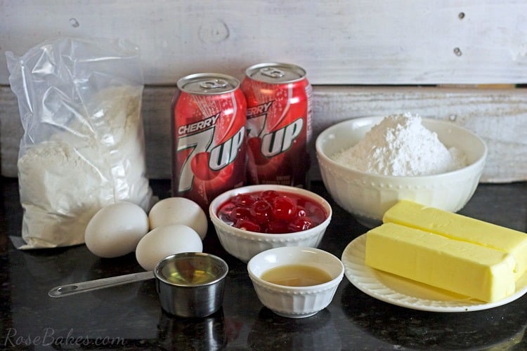 Cherry Limeaide Cupcakes 
 ingredients RoseBakes.com