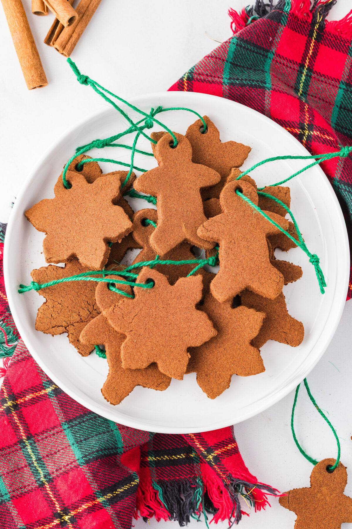 cinnamon ornaments on a plate