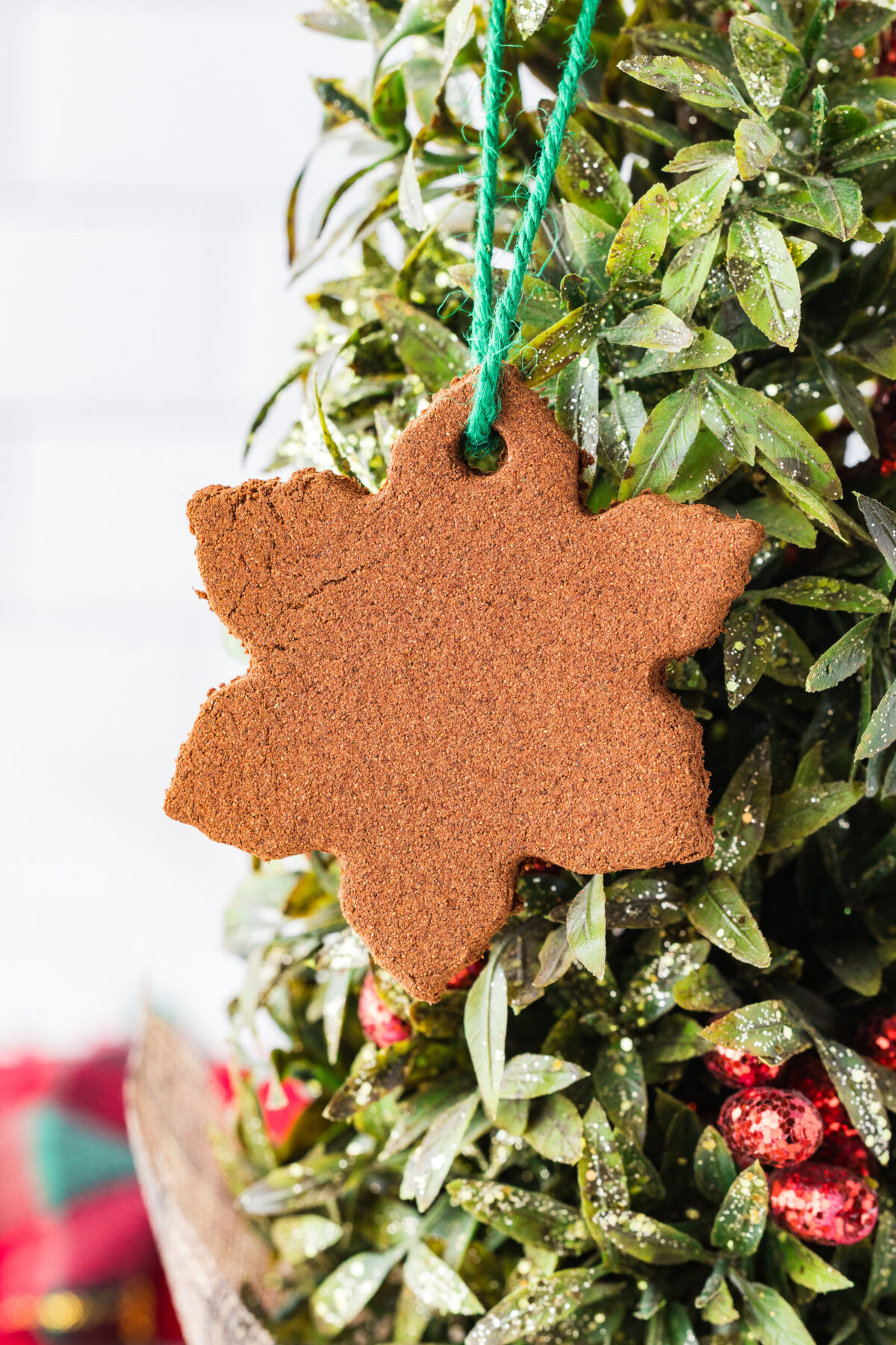 snowflake cinnamon ornament