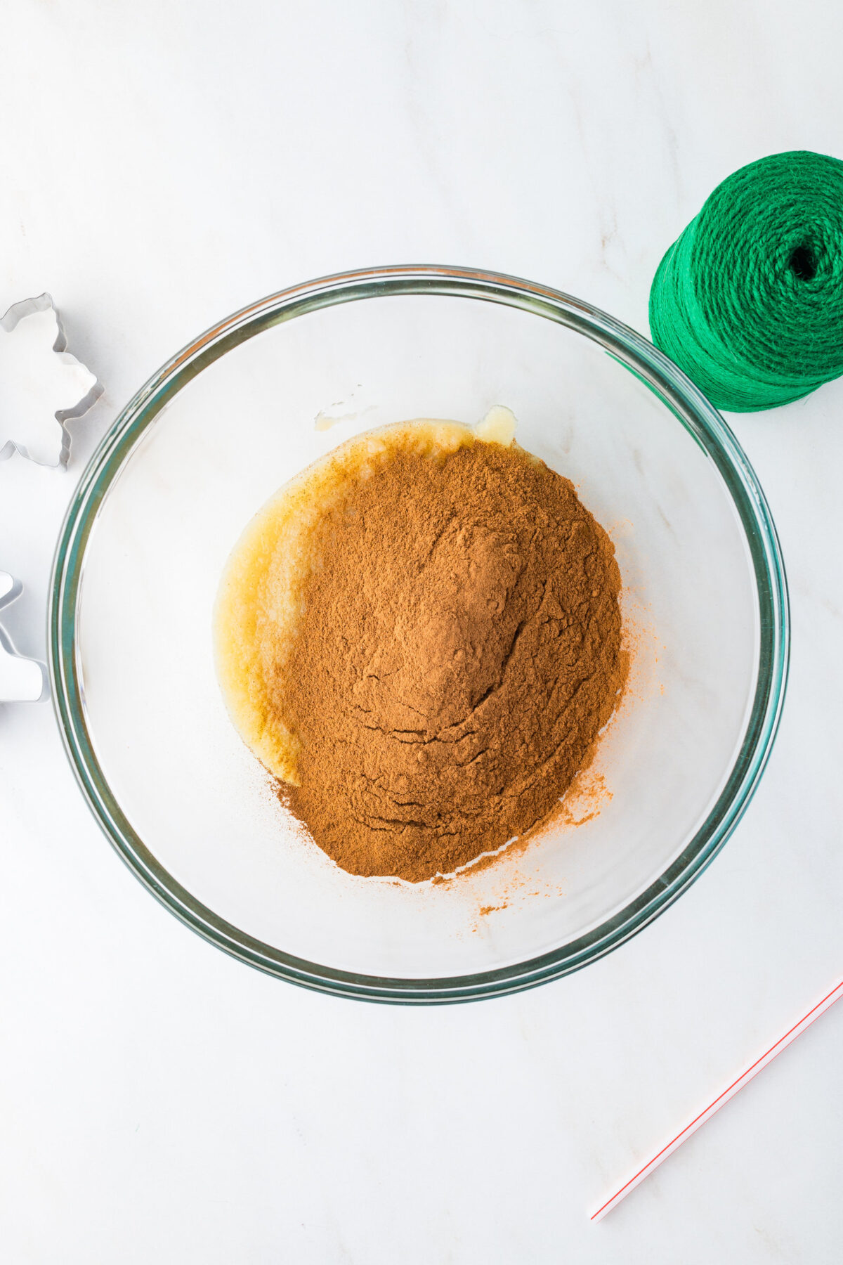 cinnamon and applesauce in a bowl