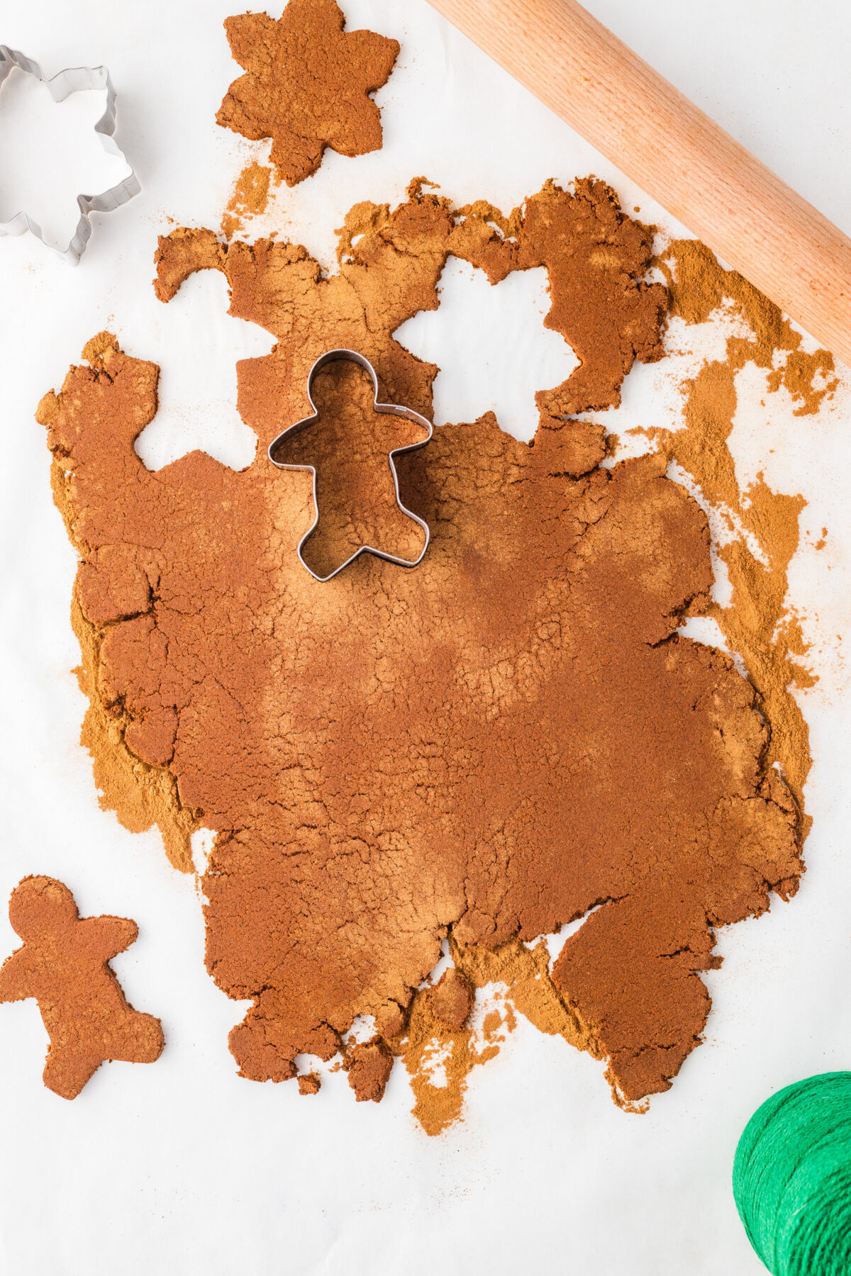 cookie cutter on the dough