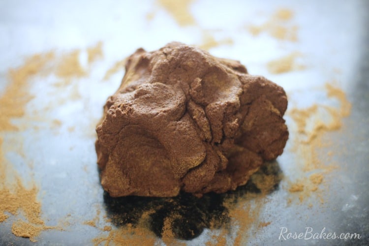 How to Make Cinnamon Ornaments - dough on countertop
