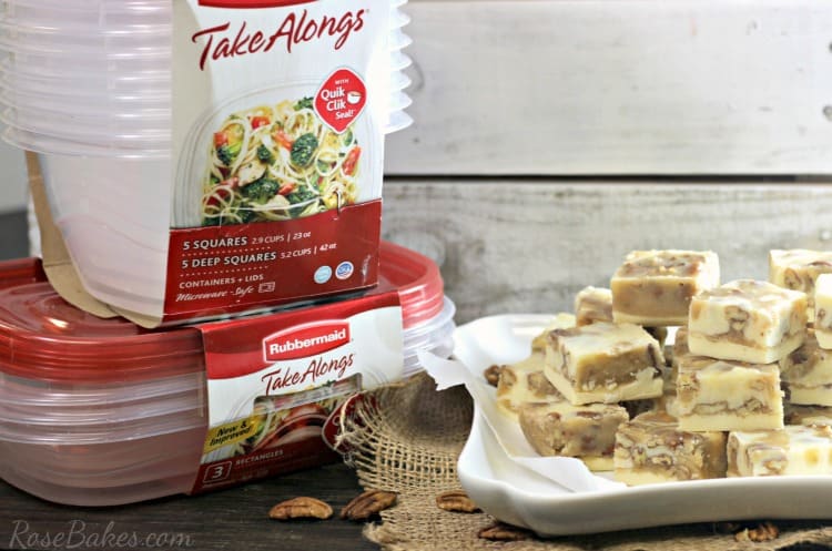 Pralines & Cream Fudge with Rubbermaid TakeAlongs