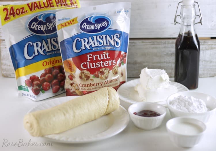 Cranberry Cream Cheese Crescent Wreath Ingredients
