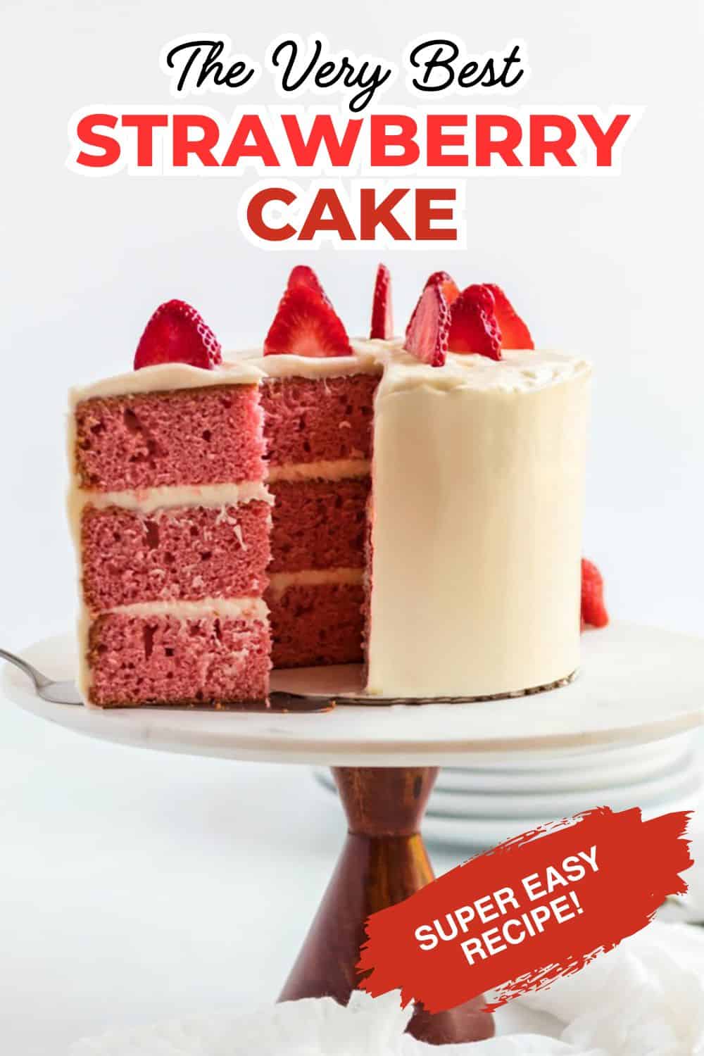 strawberry cake with cream cheese frosting