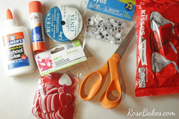 Valentine's Hershey Kisses Mice Supplies