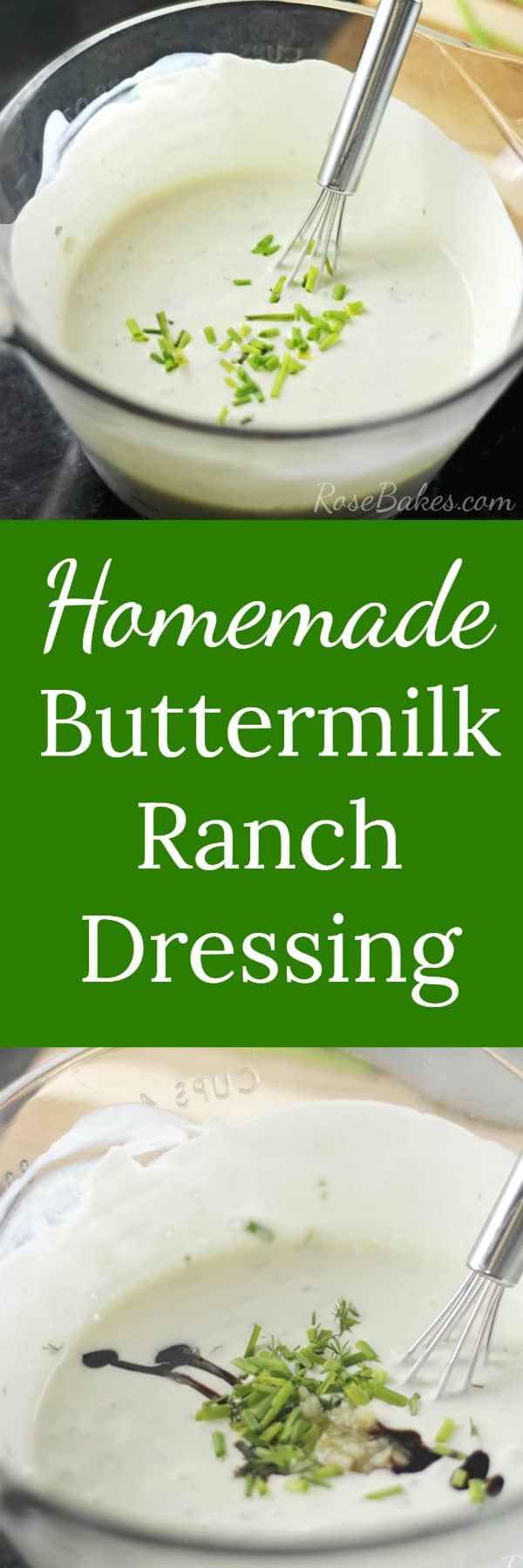Homemade Buttermilk Ranch Dressing RoseBakes