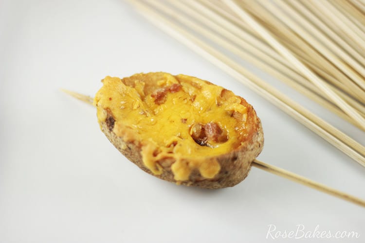 Potato Skin on a skewer