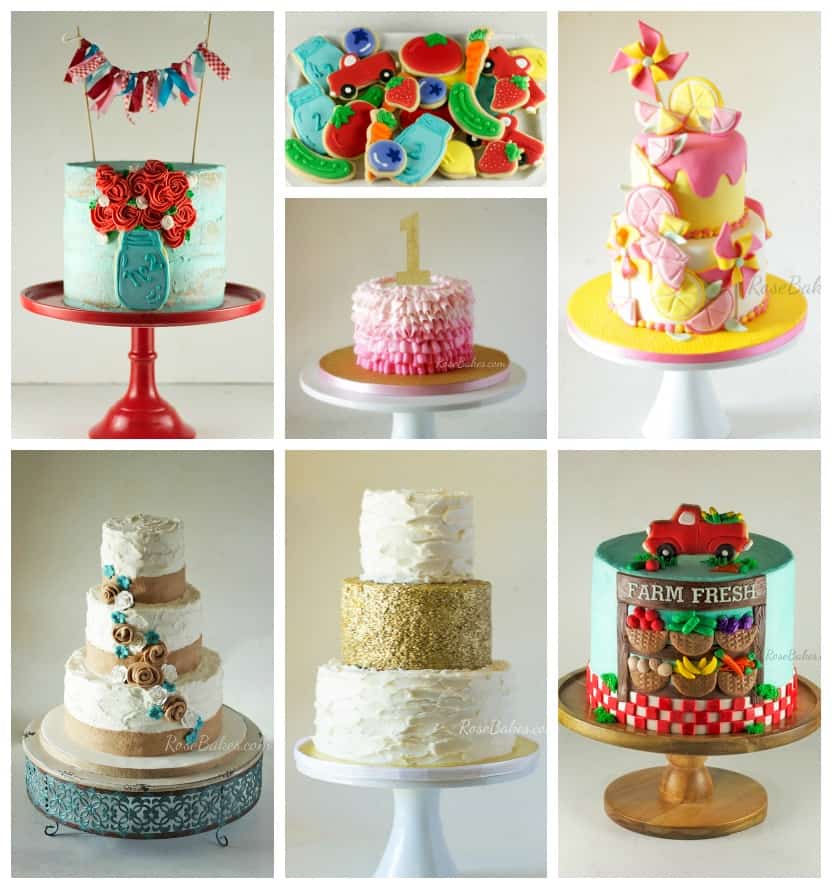 Cakes Collage - Rose Bakes