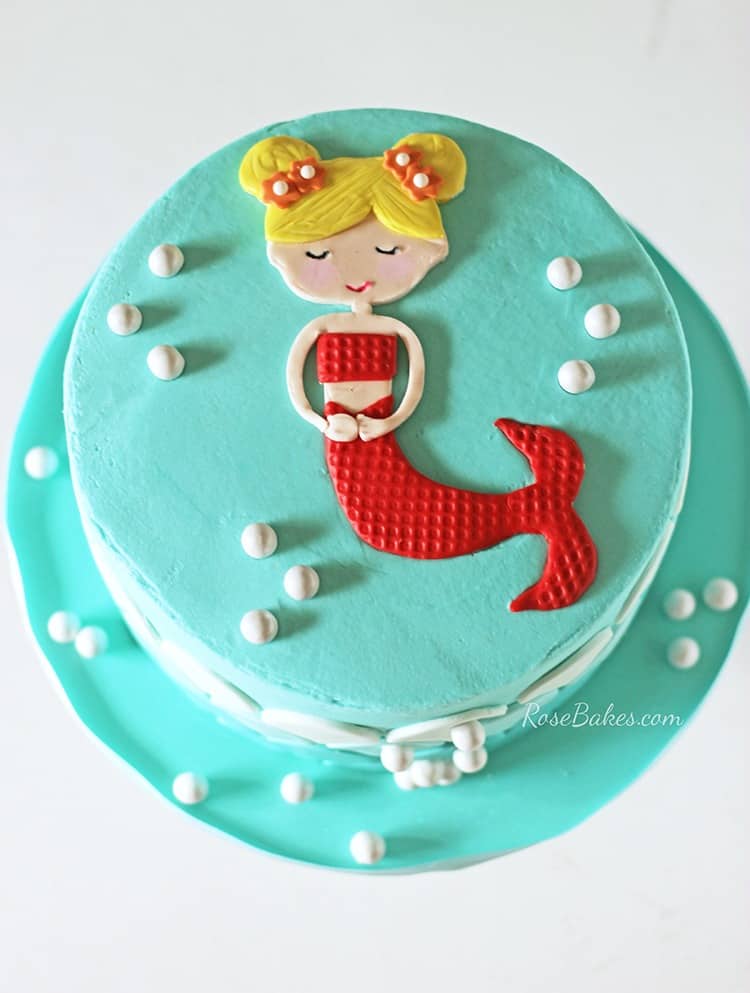 Simple Mermaid Birthday Cake