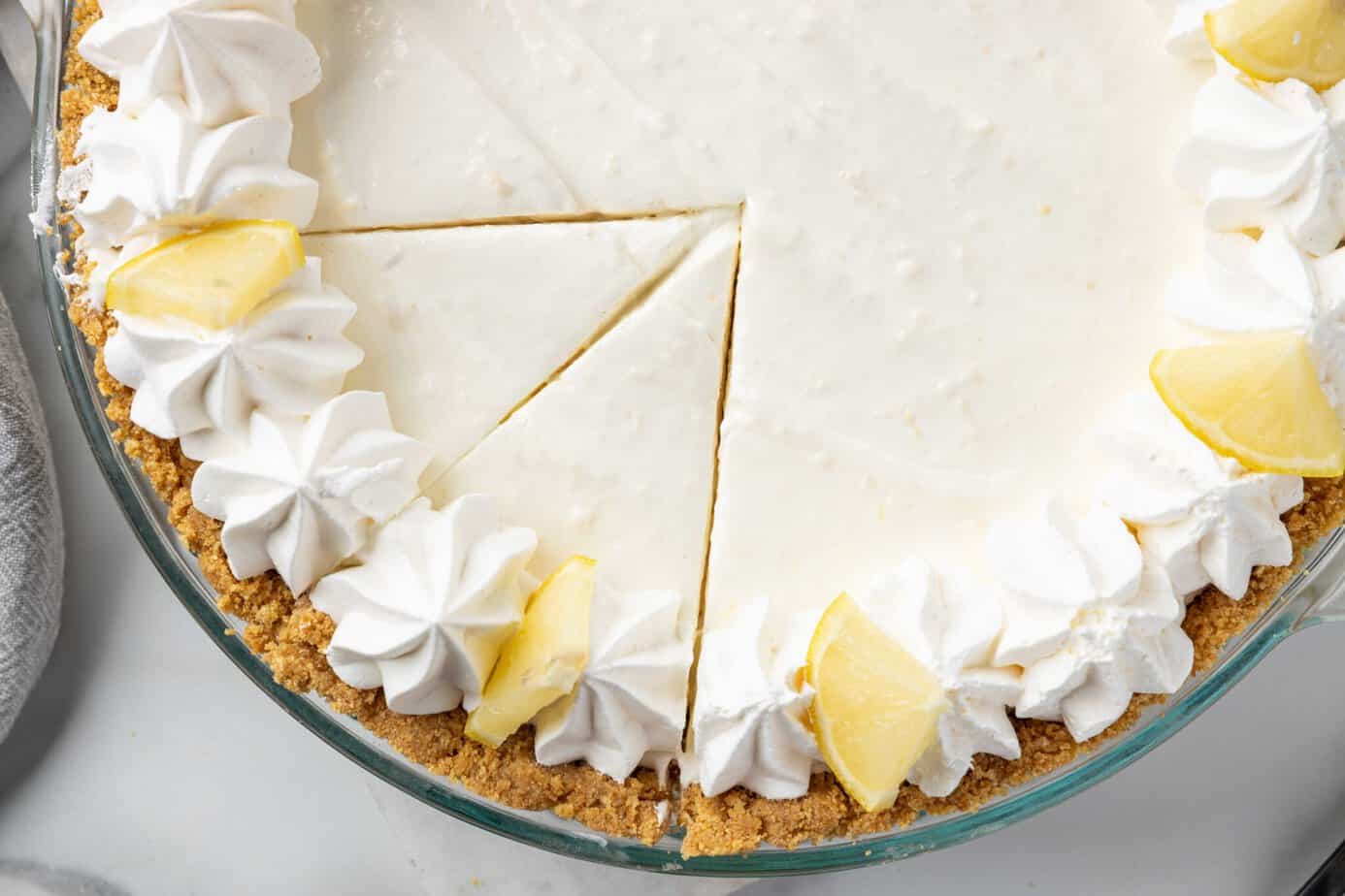 sliced no bake lemon pie