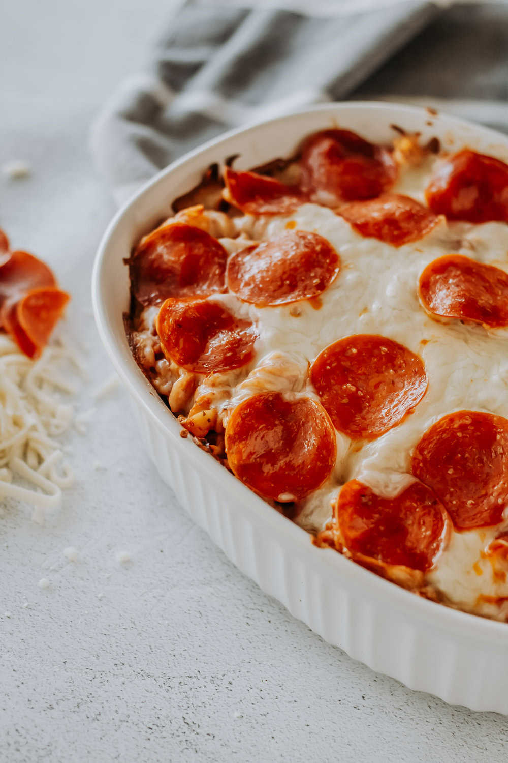 pepperoni pizza pasta casserole
