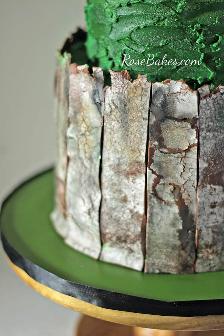 tree bark fondant