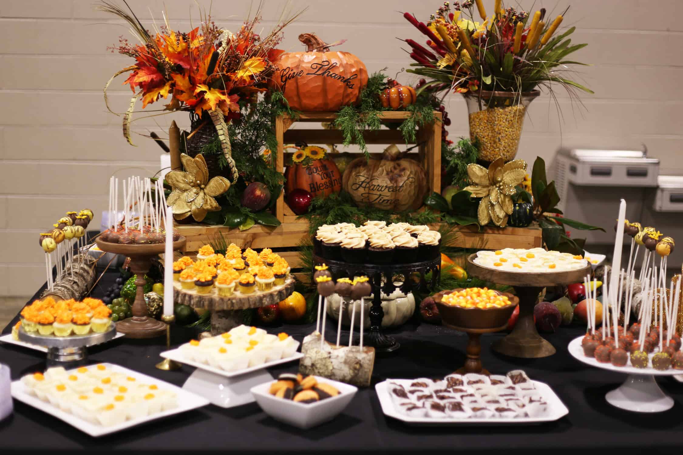 fall dessert table