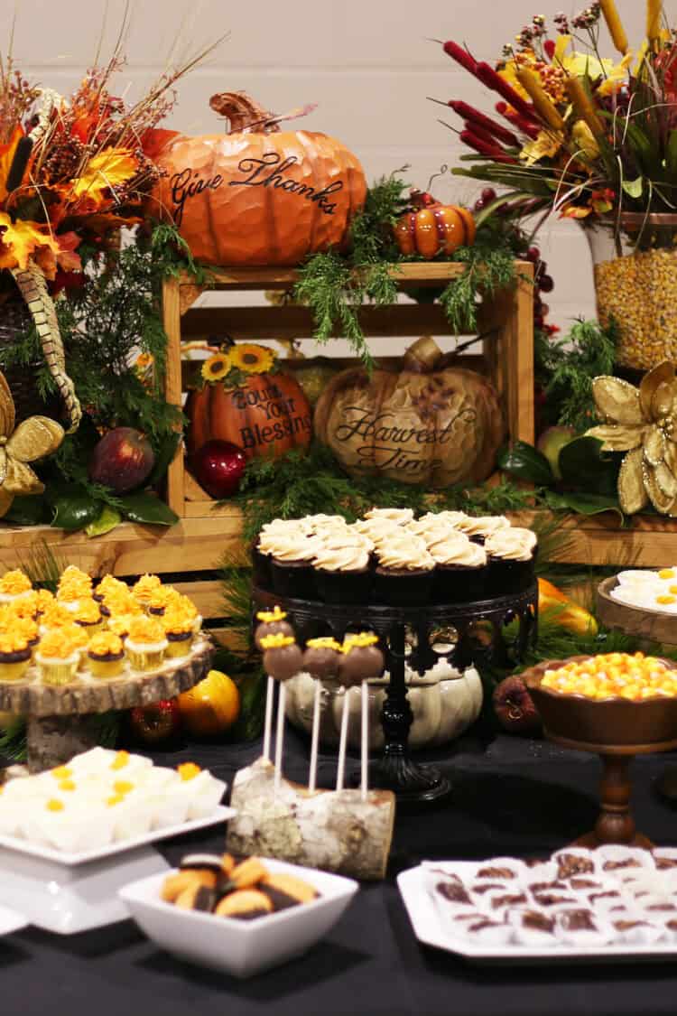fall dessert table