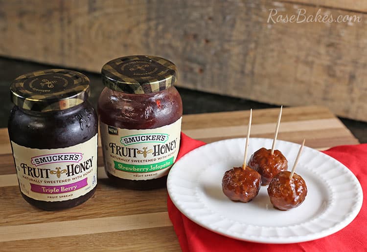 Easy 3 Ingredient Sweet & Spicy Meatballs by Rose Bakes