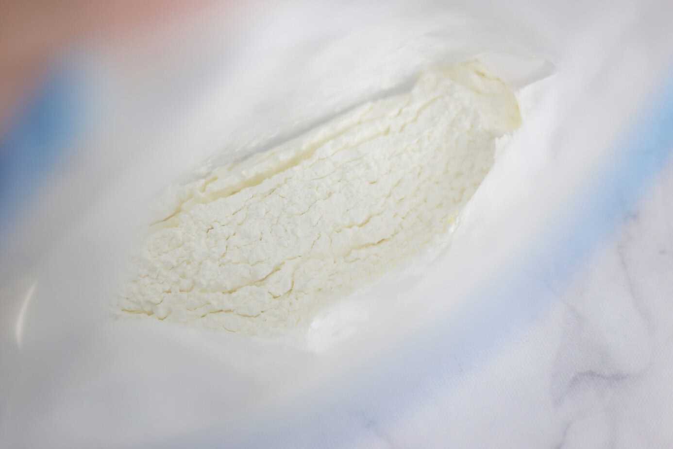 flour in a ziploc bag