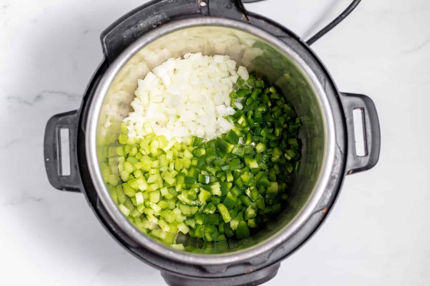 cajun holy trinity in the instant pot pot
