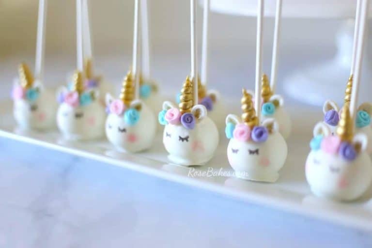 Pastel Watercolors Unicorn Cake and Unicorn Cake Pops