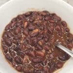 Instant Pot Pint Beans in a bowl with a spoon