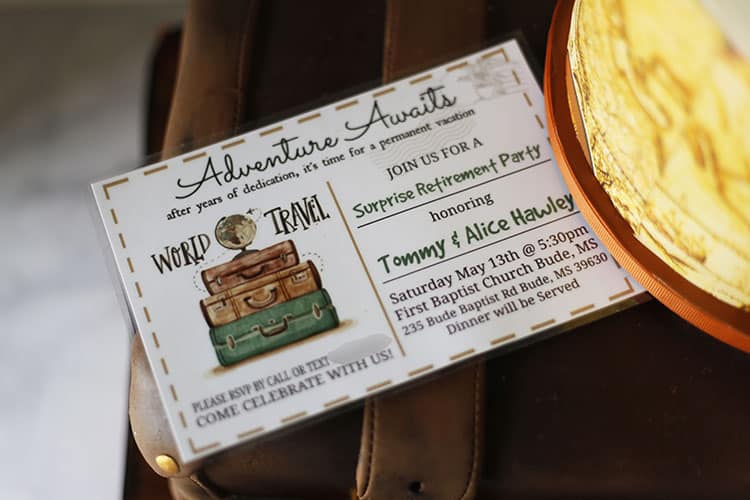 Adventure Awaits Retirement Party Invitation