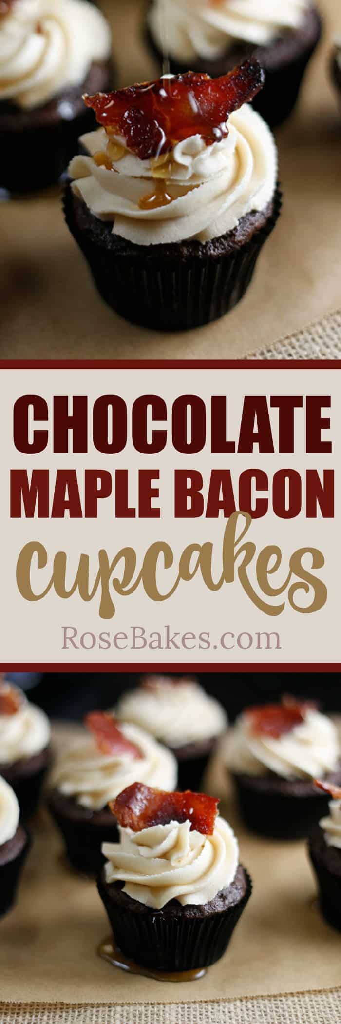chocolate maple bacon cupcakes