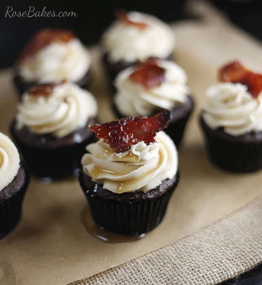 Chocolate Maple Bacon Cupcakes