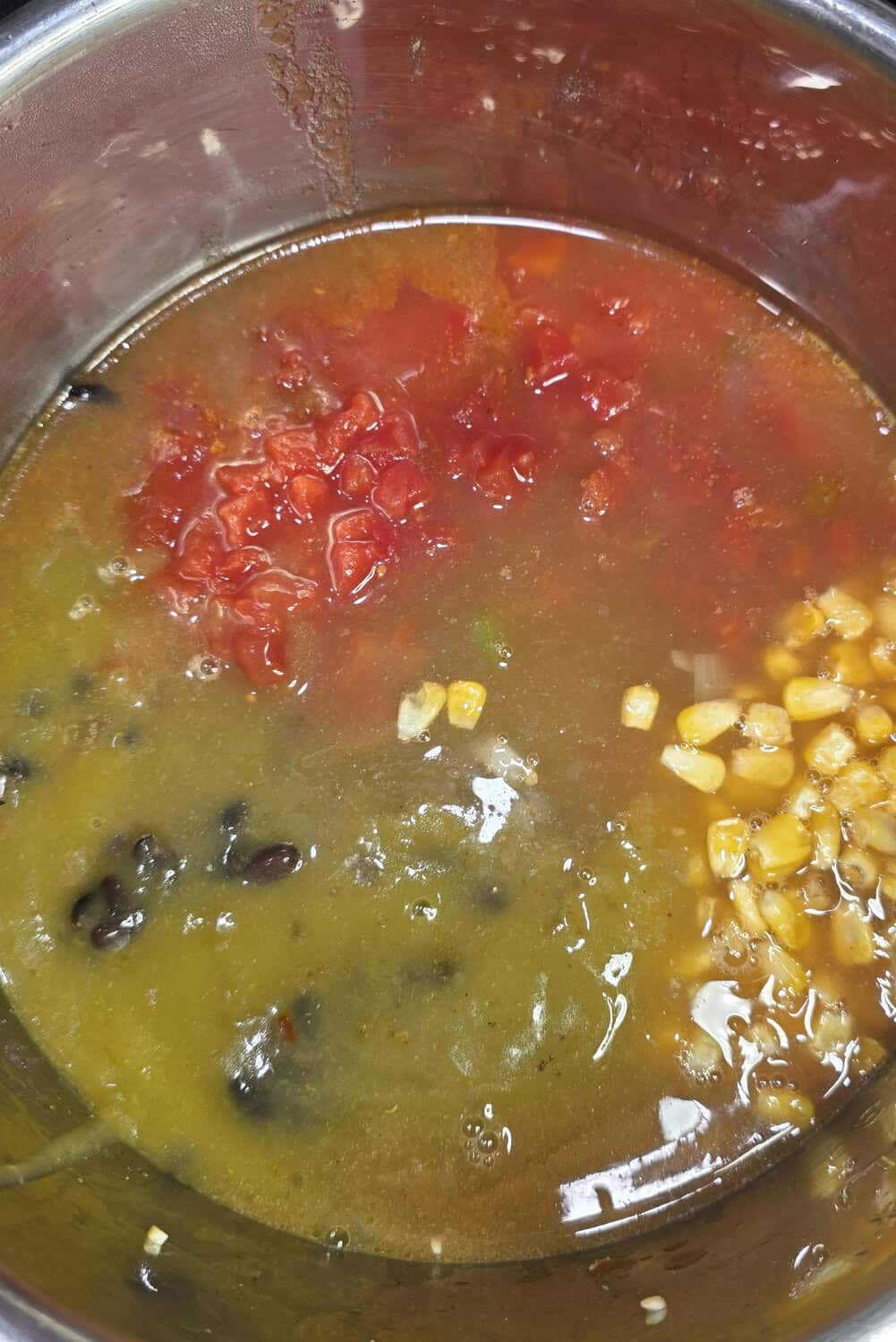 chicken broth added to soup in instant pot