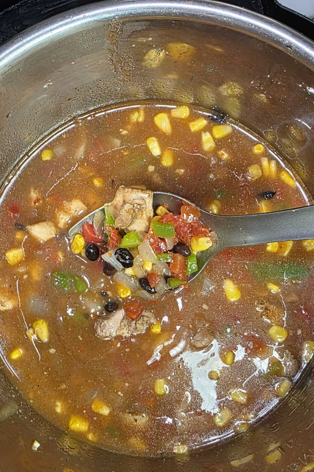 all ingredients mixed up in instant pot