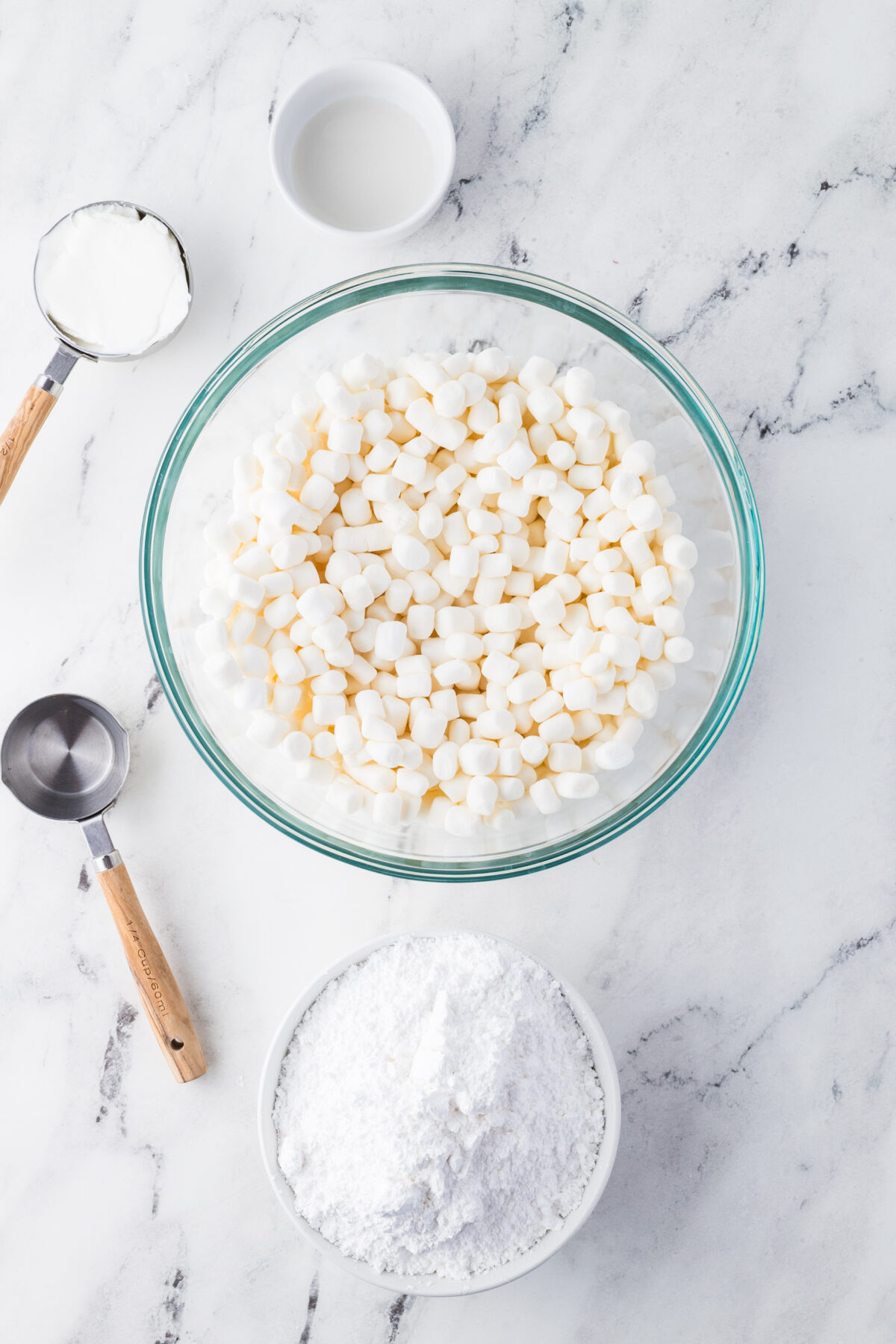 ingredients for homemade marshmallow fondant