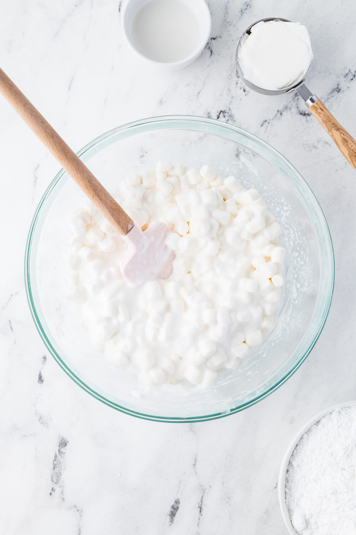 partially melted marshmallows