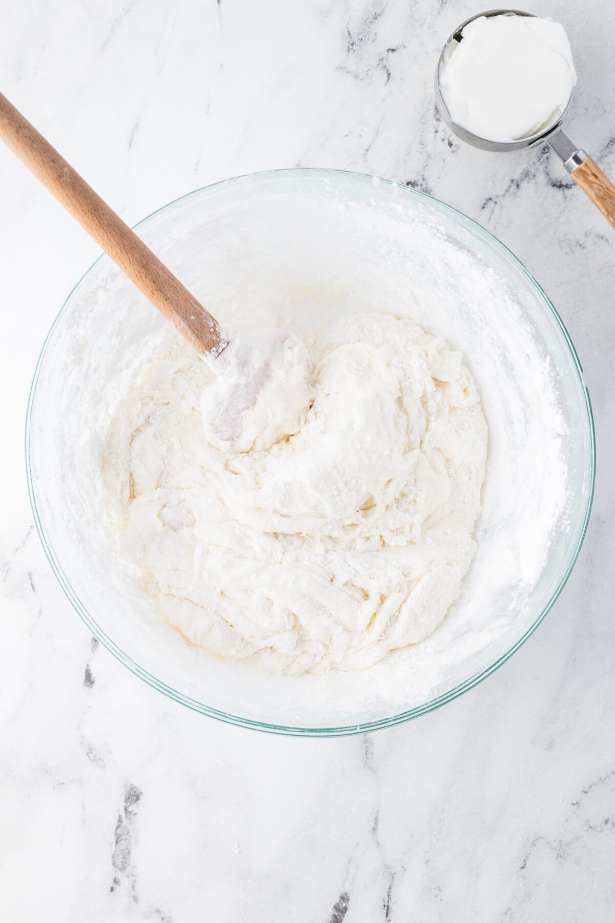 powdered sugar mixed into melted marshmallows