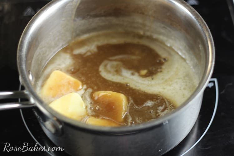 Sauce pan of ingredients