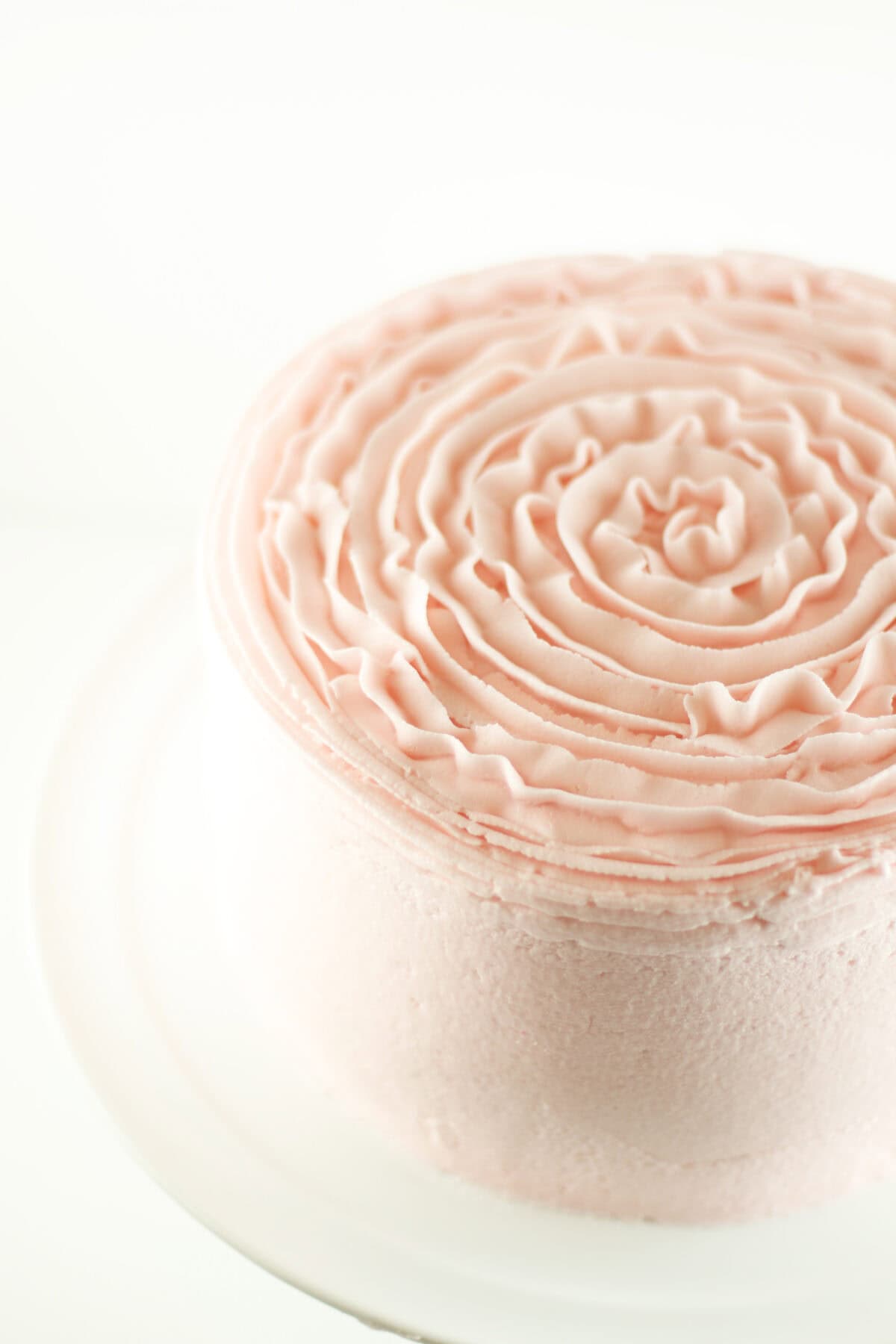 pink frosted wasc cake