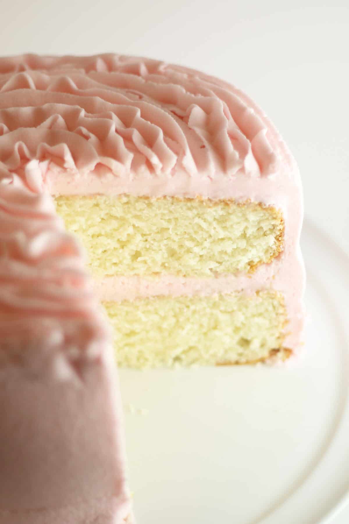 white almond sour cream cake