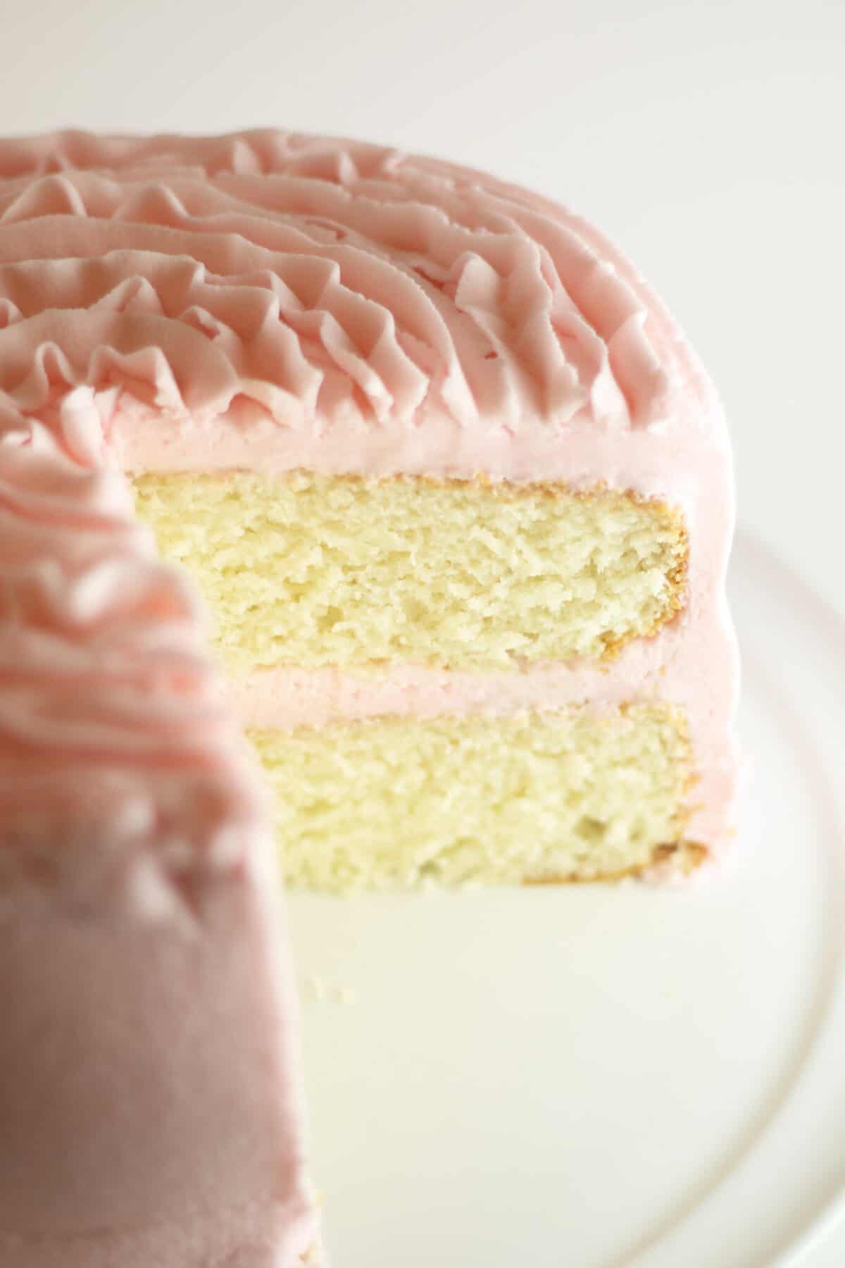 white almond sour cream cake